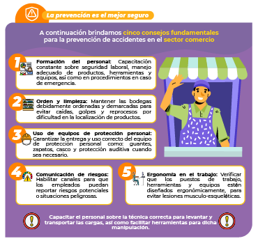 Medidas de prevención de accidentes sector comercio