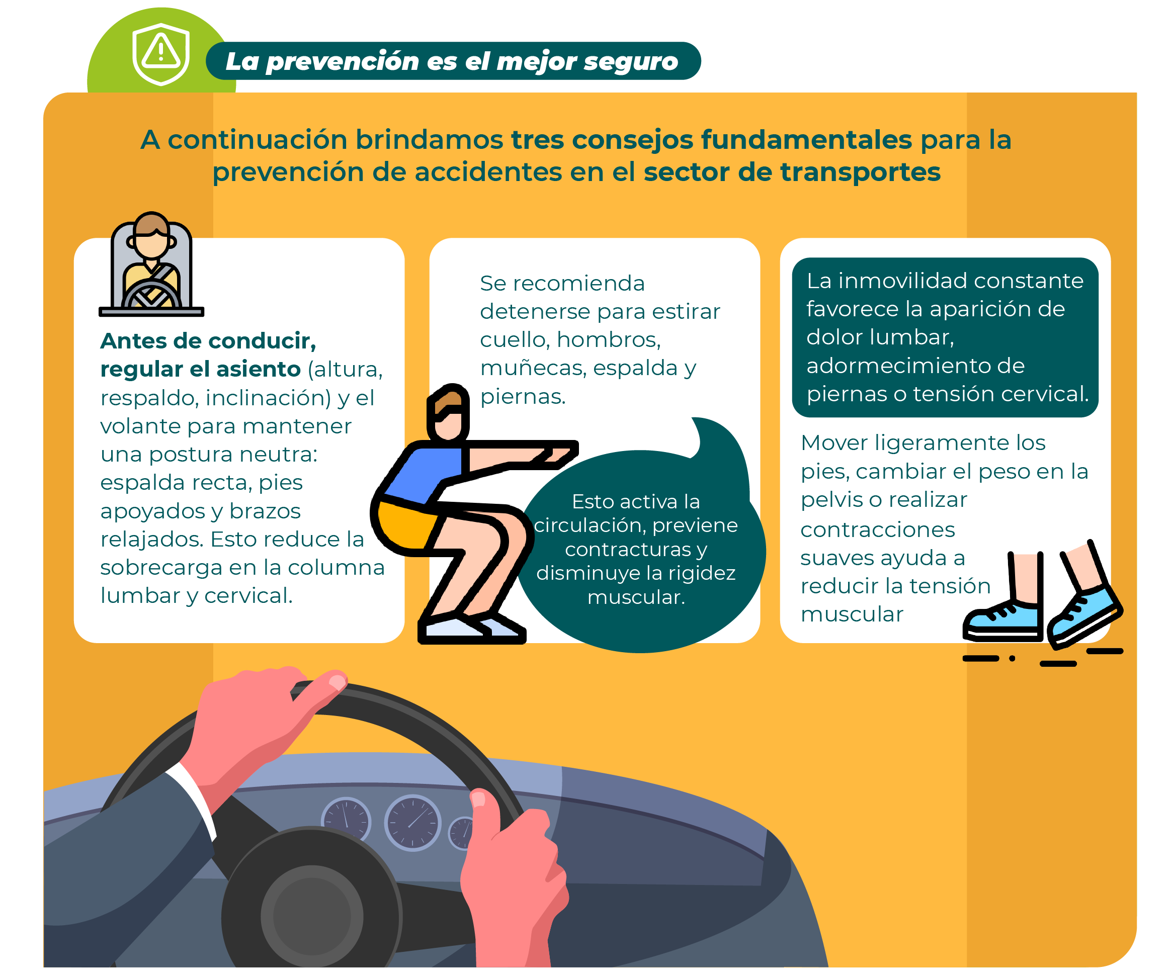 Recomendaciones para prevenir accidentes