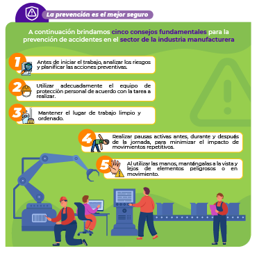 Medidas de prevención de accidentes del sector de la industria manufacturera