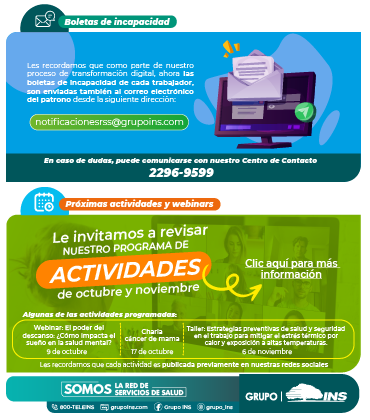Actividades de prevención de octubre y noviembre