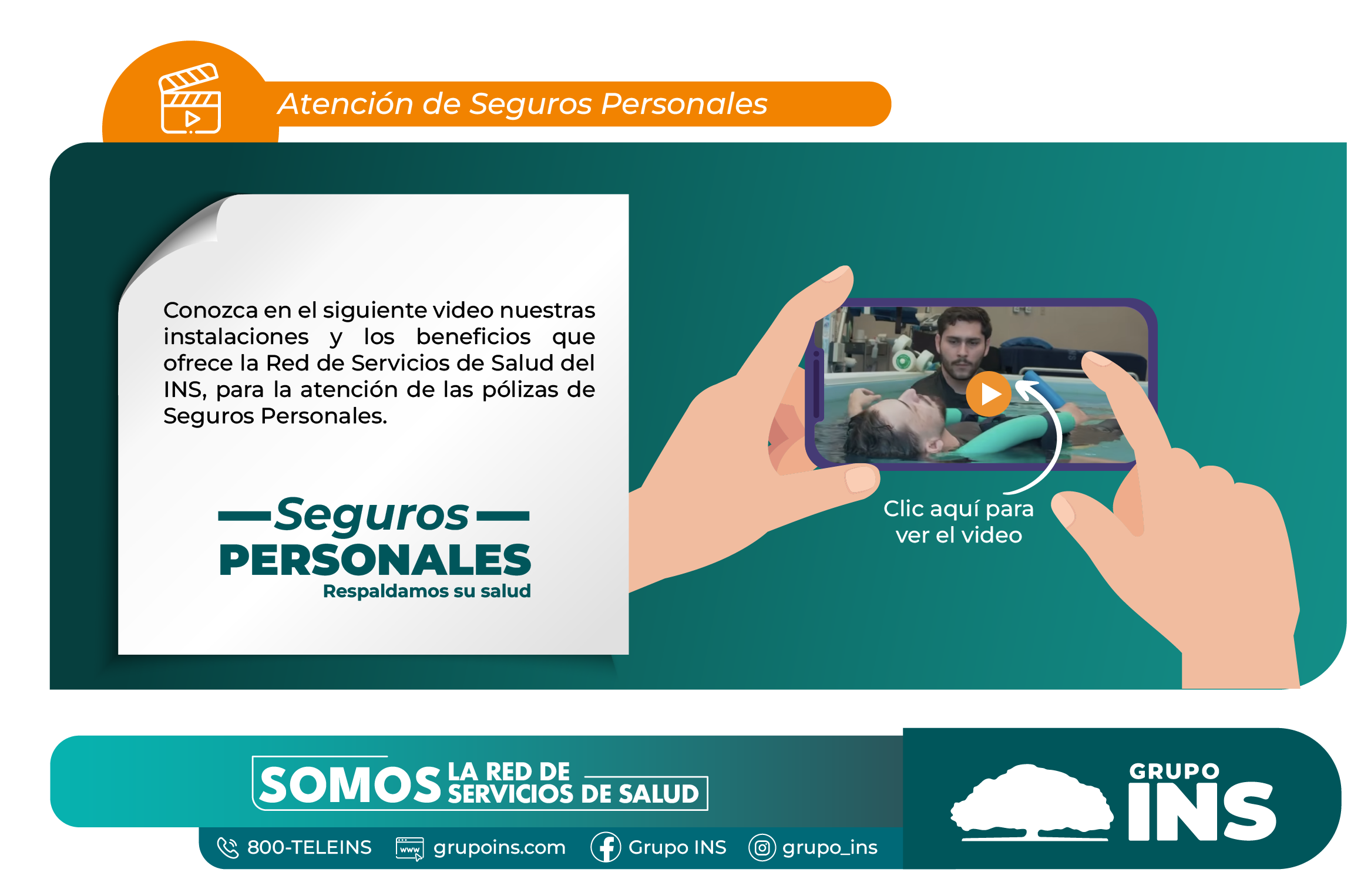 La nota dirige a un video para conocer los beneficios de la Red de Servicios de Salud para los pacientes de pólizas de seguros personales