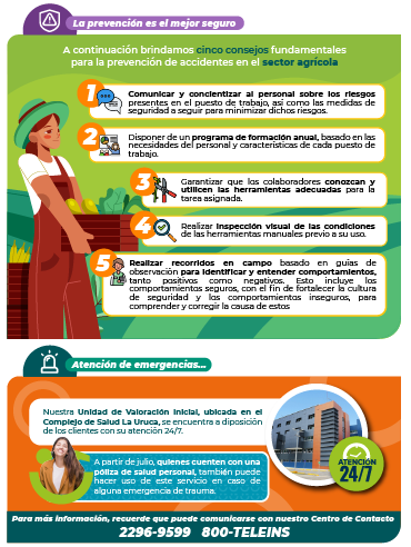 Medidas de prevención de accidentes sector agrícola