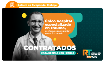Médico viendo a cámara y en el texto se lee "Único hospital especializado en trauma de la región"