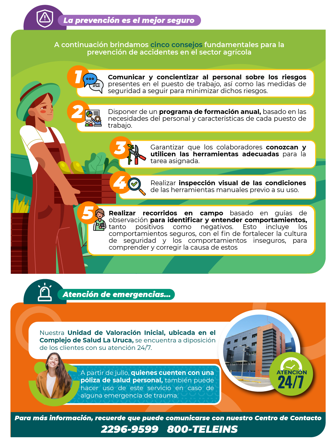 Medidas de prevención de accidentes sector agrícola
